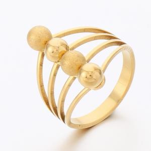Stainless Steel Gold-plating Ring - KR112446-SP
