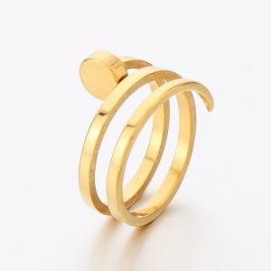 Stainless Steel Gold-plating Ring - KR112447-SP