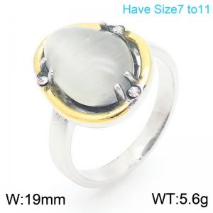 Stainless Steel Men Women For Rings Sparkling Stones Jewelry Birthday Gifts - KR112449-KC