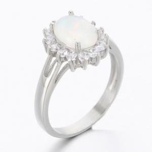 Stainless Steel Stone&Crystal Ring - KR112527-TSC
