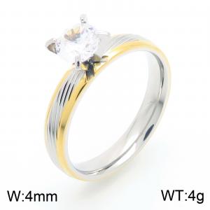 Simple Rhinestone Ladies Ring - KR112679-GC