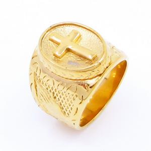 Stainless Steel Gold-plating Ring - KR112816-LK
