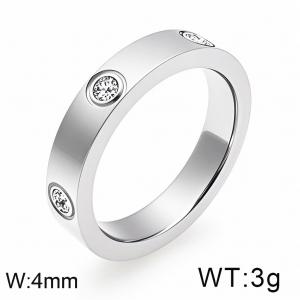 Stainless Steel Starry Sky with Diamonds Stone&Crystal Ring - KR112832-GC