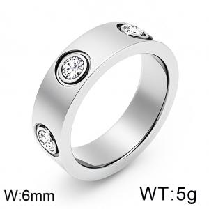 Stainless Steel Starry Sky with Diamonds Stone&Crystal Ring - KR112834-GC