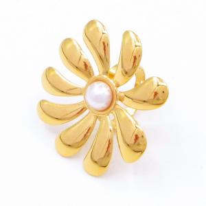 Stainless Steel Gold-plating Ring - KR112948-SP