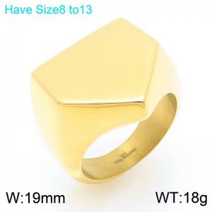 European and American fashion personality stainless steel creative irregular heart-shaped temperament gold ring - KR112990-KJX