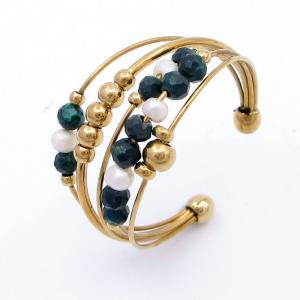 Stainless Steel Stone&Crystal Ring - KR113045-QY