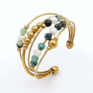 Stainless Steel Stone&Crystal Ring - KR113049-QY