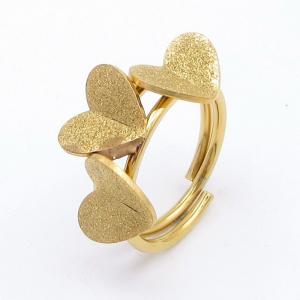 Stainless Steel Gold-plating Ring - KR113064-SP
