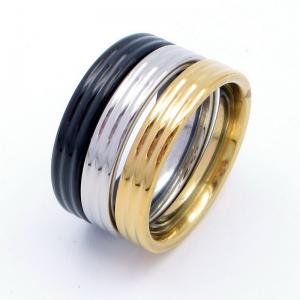 Stainless Steel Gold-plating Ring - KR113066-SP