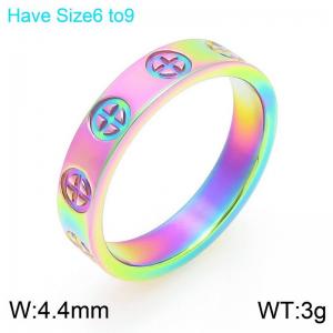 4.4mm Width Colored Stainless Steel Ring For Men - KR113168-GC