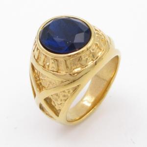Stainless Steel Stone&Crystal Ring - KR113179-LK