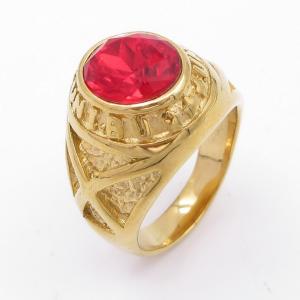 Stainless Steel Stone&Crystal Ring - KR113180-LK