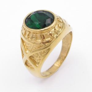 Stainless Steel Stone&Crystal Ring - KR113181-LK