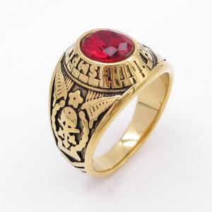 Stainless Steel Stone&Crystal Ring - KR113183-LK