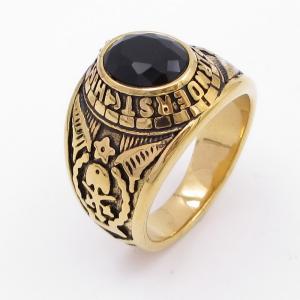 Stainless Steel Stone&Crystal Ring - KR113185-LK