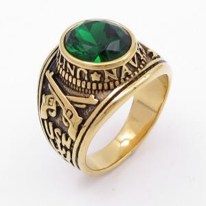 Stainless Steel Stone&Crystal Ring - KR113187-LK