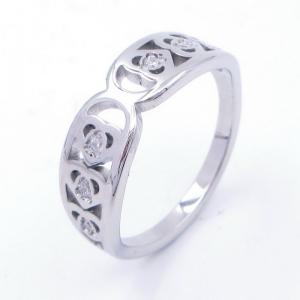 Stainless Steel Stone&Crystal Ring - KR113242-YH