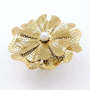 Stainless Steel Gold-plating Ring - KR113308-SP