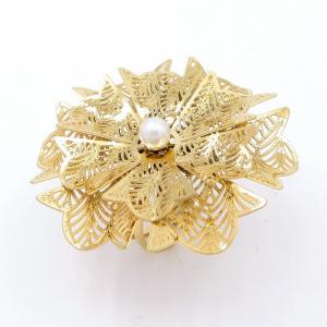 Stainless Steel Gold-plating Ring - KR113310-SP