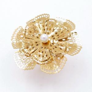 Stainless Steel Gold-plating Ring - KR113311-SP