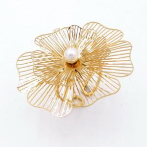 Stainless Steel Gold-plating Ring - KR113313-SP