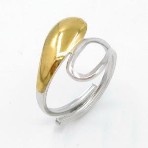 Stainless Steel Gold-plating Ring - KR113355-SP