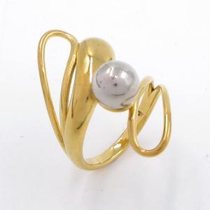 Stainless Steel Gold-plating Ring - KR113356-SP