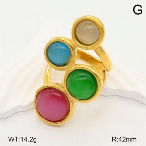 Stainless Steel Gold-plating Ring - KR113793-NT
