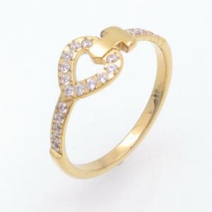 Stainless Steel Stone&Crystal Ring - KR114106-YH