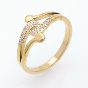 Stainless Steel Stone&Crystal Ring - KR114108-YH
