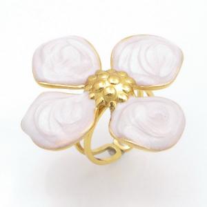 Stainless Steel Gold-plating Ring - KR114111-SP