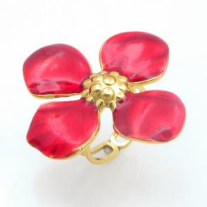 Stainless Steel Gold-plating Ring - KR114113-SP