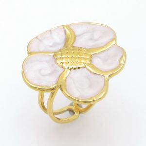 Stainless Steel Gold-plating Ring - KR114115-SP