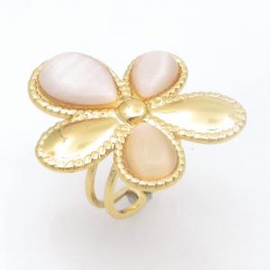 Stainless Steel Gold-plating Ring - KR114119-SP