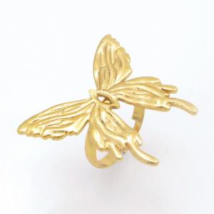 Stainless Steel Gold-plating Ring - KR114121-SP