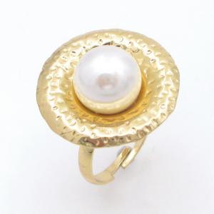 Stainless Steel Gold-plating Ring - KR114122-SP