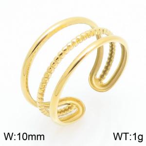 Stainless Steel Gold-plating Ring - KR114290-GC