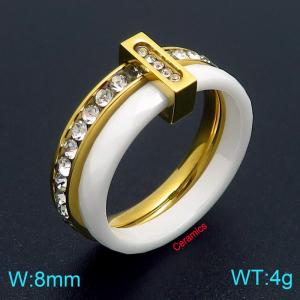 Stainless Steel Gold-plating Ring - KR114408-GC