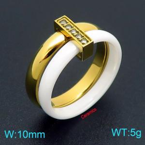 Stainless Steel Gold-plating Ring - KR114409-GC