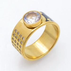 Stainless Steel Gold-plating Ring - KR114452-SP