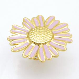 Stainless Steel Gold-plating Ring - KR114453-SP