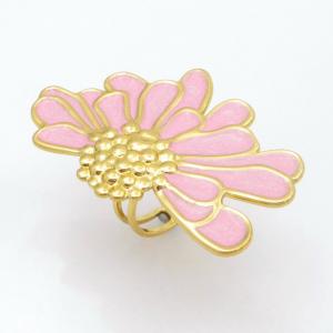 Stainless Steel Gold-plating Ring - KR114454-SP