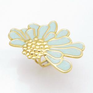 Stainless Steel Gold-plating Ring - KR114455-SP