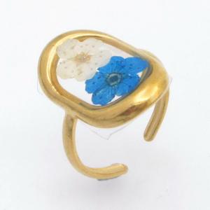 Stainless Steel Gold-plating Ring - KR114462-SP