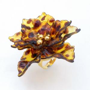 Stainless Steel Gold-plating Ring - KR114466-SP