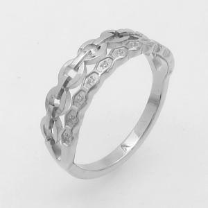 Stainless Steel Stone&Crystal Ring - KR114469-YH
