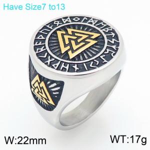 Stainless Steel Gold-plating Ring - KR114478-MZOZ