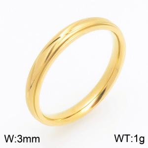 Stainless Steel Gold-plating Ring - KR114518-WM