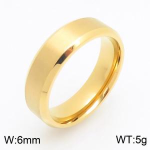 Stainless Steel Gold-plating Ring - KR114522-WM